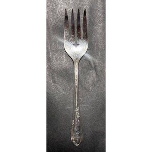 Wm A Rogers Meadowbrook Heather A1 Silver plated Serving Fork Vintage 1930s